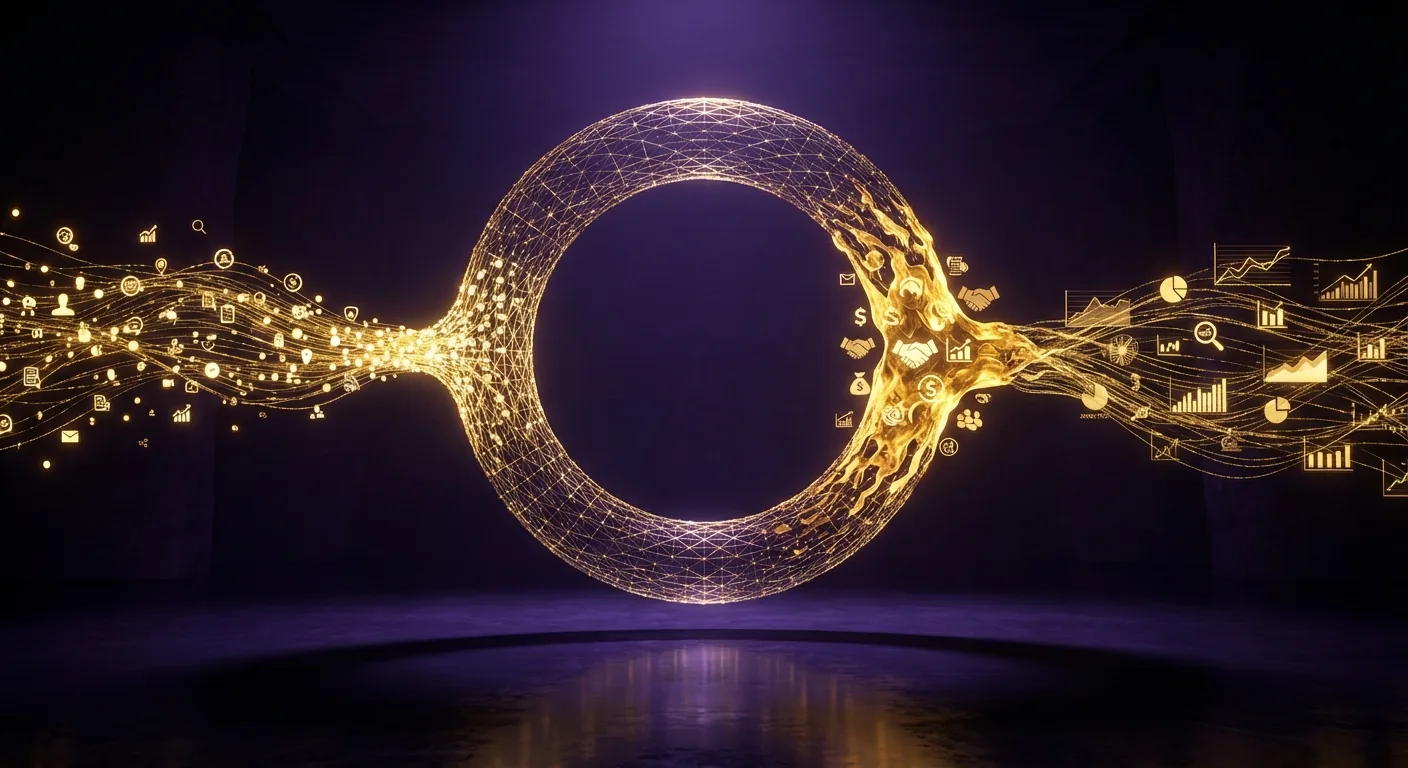 Closed-loop marketing feedback cycle visualization