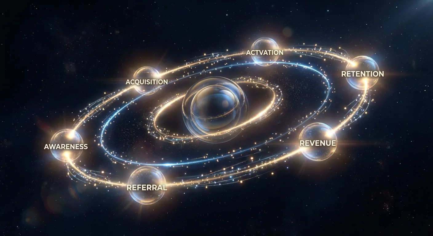 Customer lifecycle marketing orbital visualization