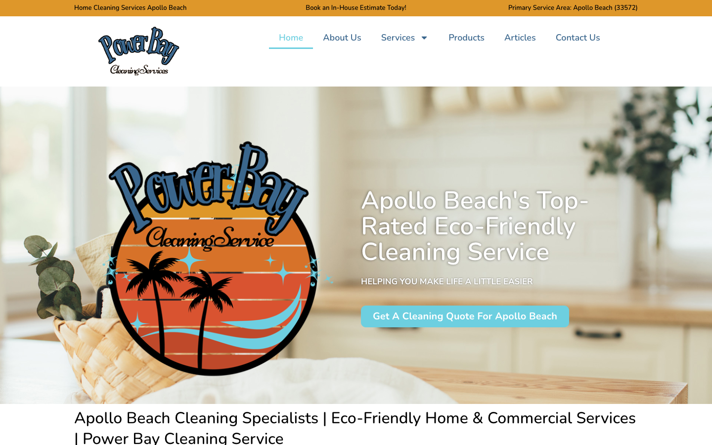 Power Bay Cleaning Service Website