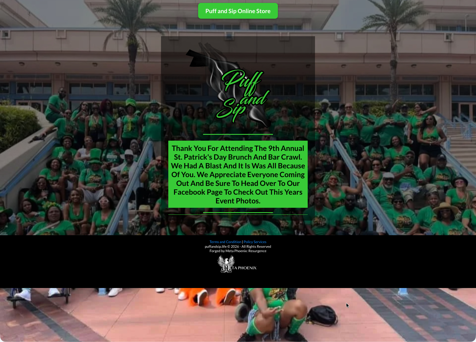 Puff and Sip Events Platform